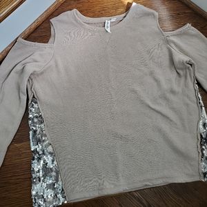 Anthropologie Sequined Others Follow Sweatshirt,‎ size M